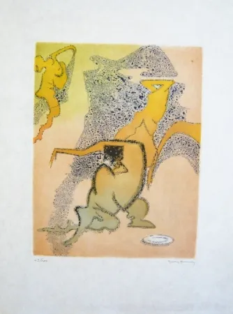 Aguafuerte Y Aguatinta Tanning - Composition 3