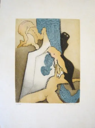 Aguafuerte Y Aguatinta Tanning - Composition 5