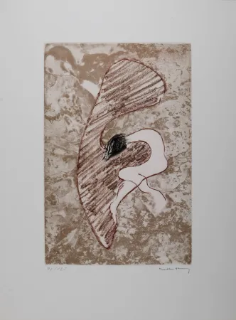 Grabado Tanning - The maid is late because she laid her mate, 1971 - Hand-signed