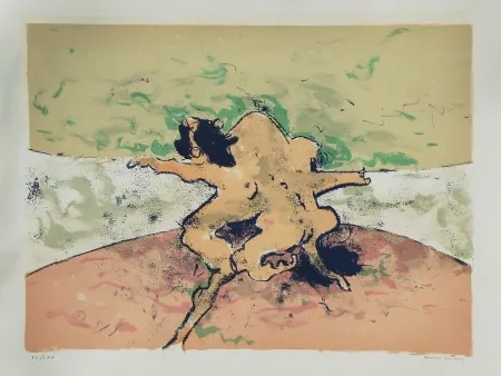 Litografía Tanning - Trouble in paradise