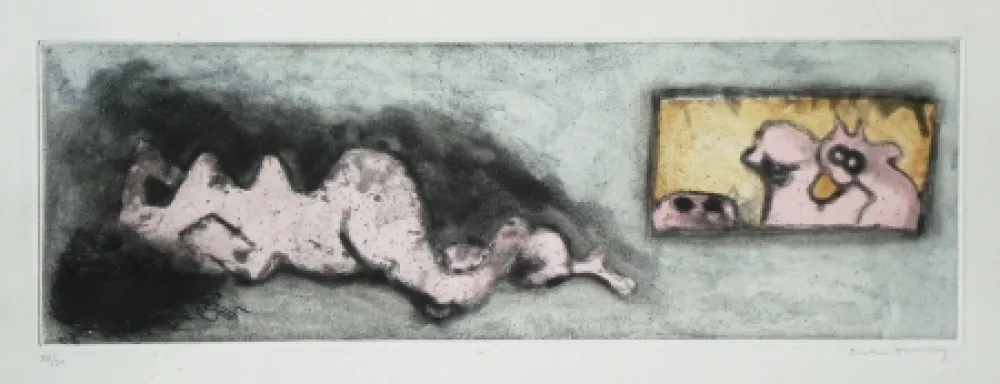 Aguafuerte Y Aguatinta Tanning - Voyeurs