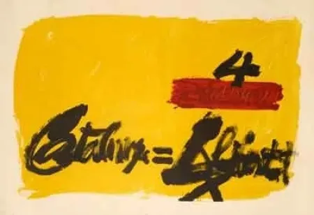 Litografía Tàpies - Als Mestres de Cataluña
