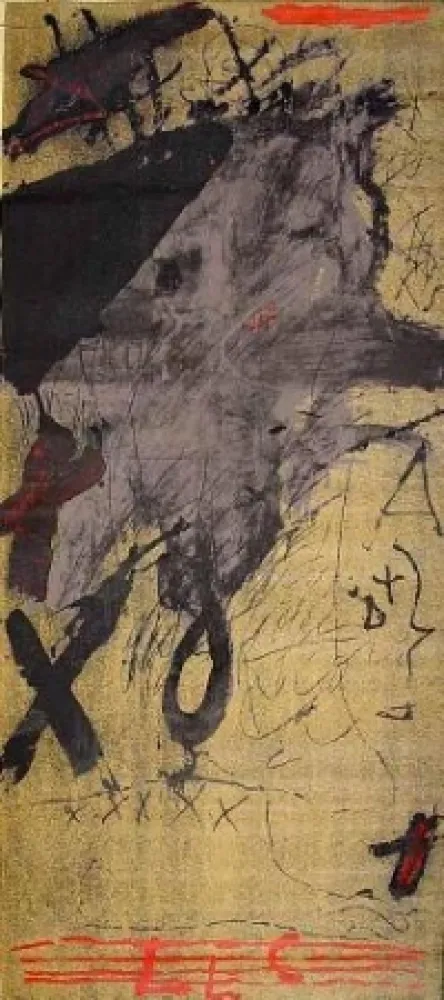 Serigrafía Tàpies - Als mestres de Catalunya