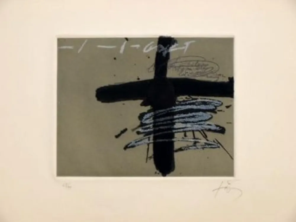 Aguafuerte Tàpies - Aparicions 8