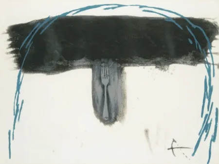 Aguafuerte Tàpies - Arc blau (Blauer Bogen) 