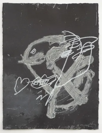 Carborundo Tàpies - Blanc sur noir