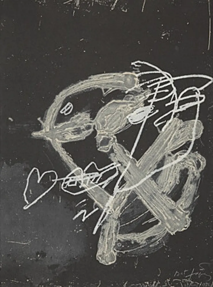 Carborundo Tàpies - Blanc sur noir