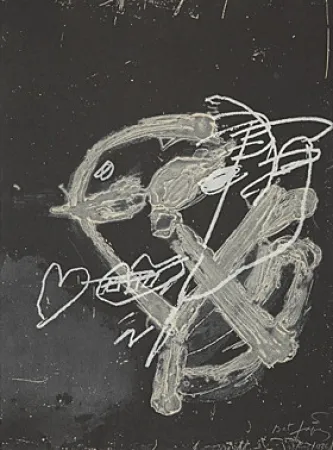 Carborundo Tàpies - Blanc sur noir