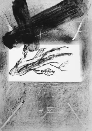 Litografía Tàpies - Branca i creu