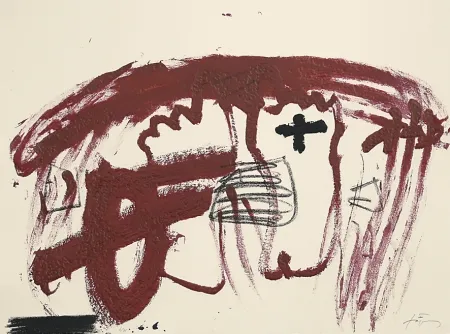 Aguafuerte Tàpies - Carmí 6 (Karminrot 6) 