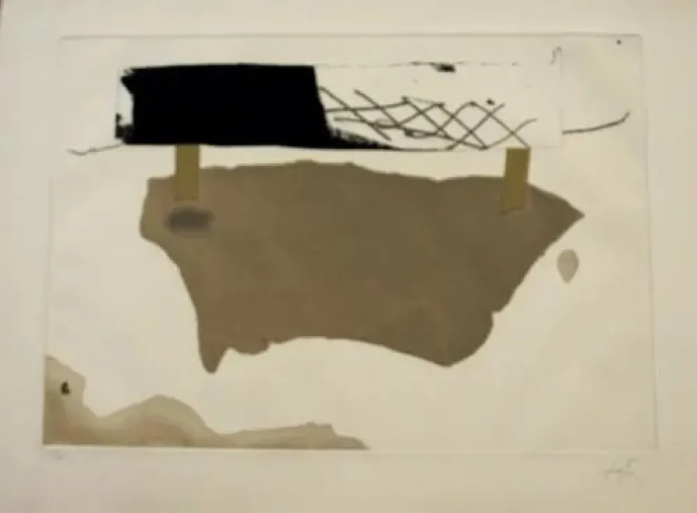 Aguafuerte Tàpies - Cartró