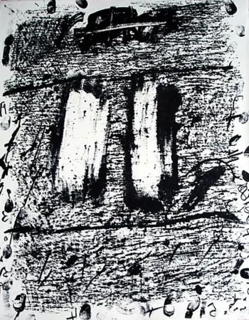 Litografía Tàpies - Círculo De Piedra 1