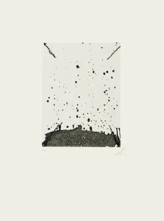 Litografía Tàpies - Clau de foc 19