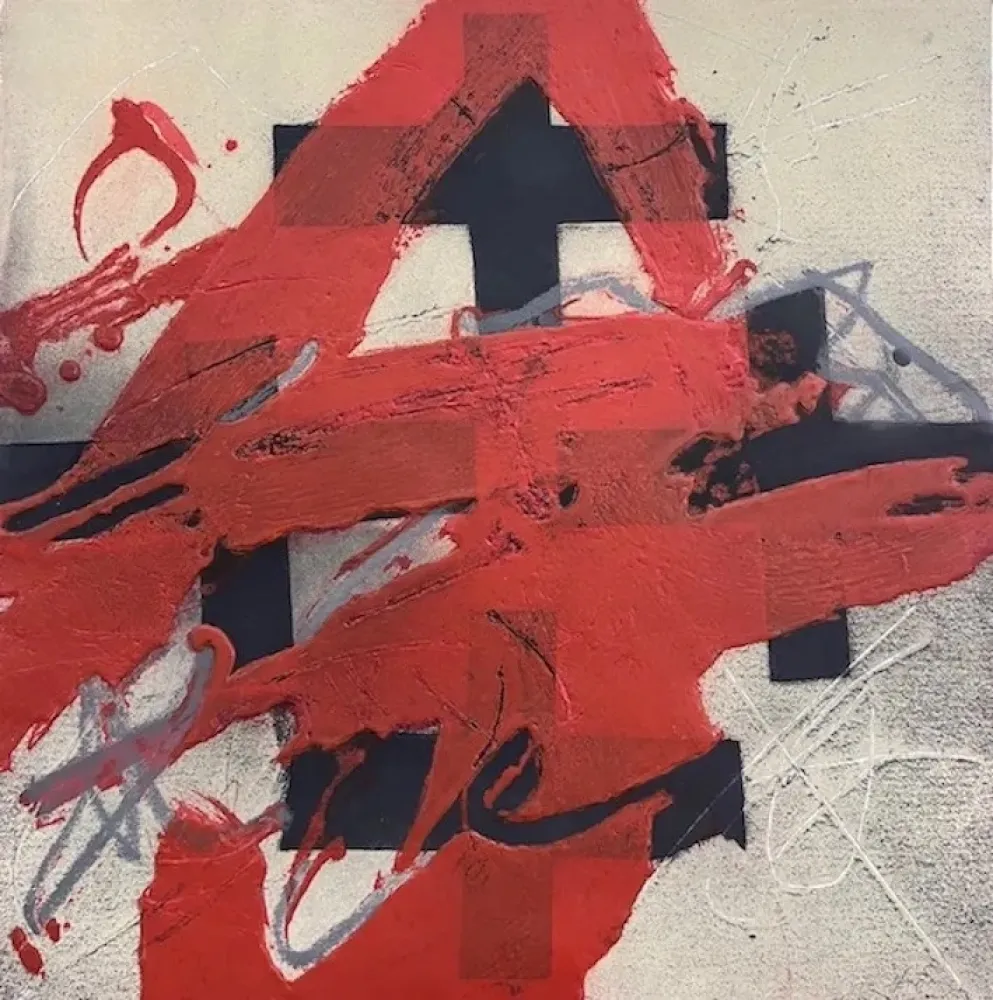 Aguafuerte Tàpies - Cobertura de Roig