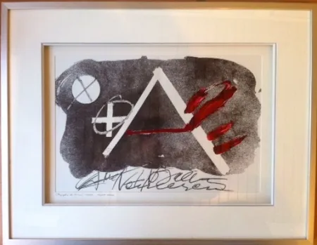 Litografía Tàpies - Composition