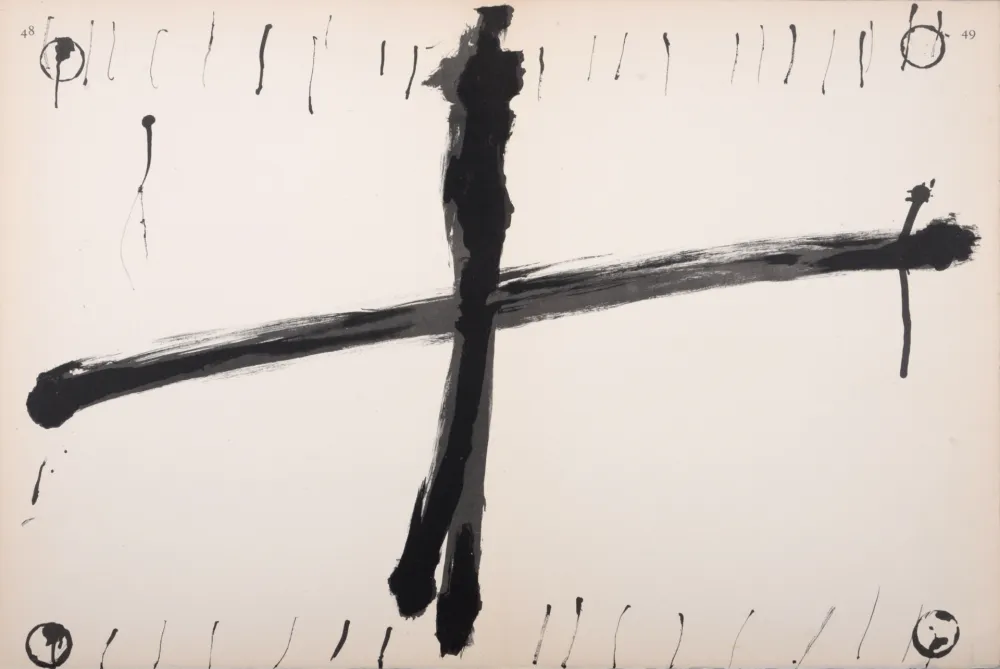 Litografía Tàpies - Composition, C. 1970