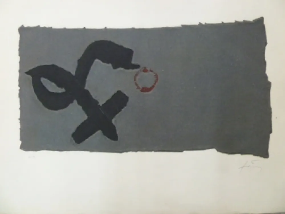 Aguafuerte Tàpies - CREU DEFORMADA