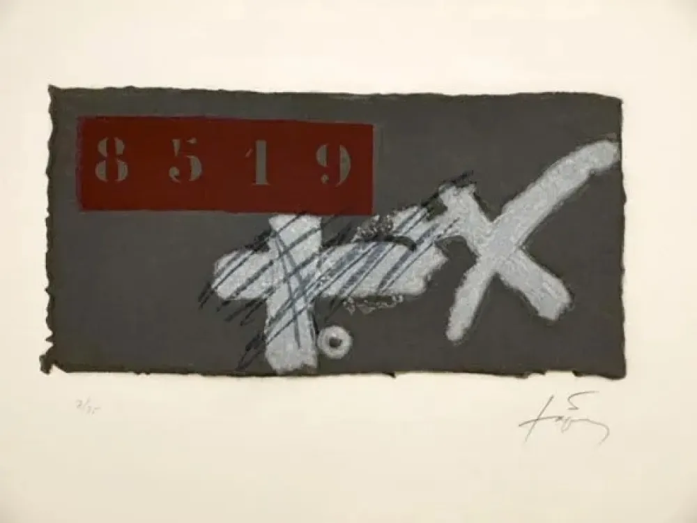 Aguafuerte Y Aguatinta Tàpies - Creu I Ics