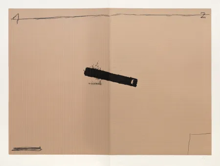 Litografía Tàpies - Deux volets