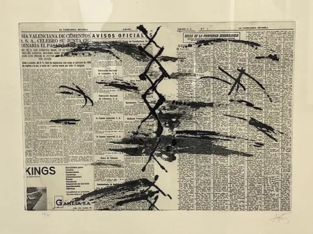 Aguafuerte Tàpies - Diario en papel