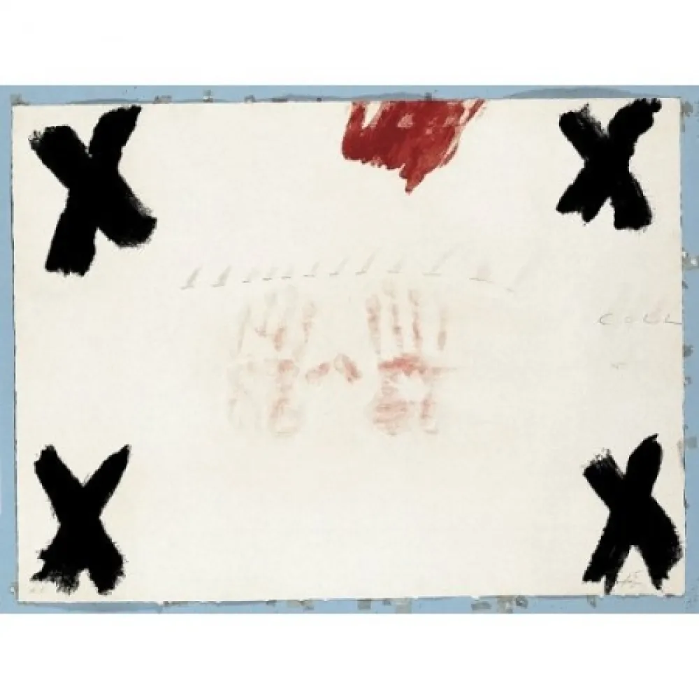 Grabado Tàpies - Dues mans	