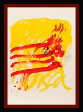 Litografía Tàpies - ELS MESTRES DE CATALUNYA 