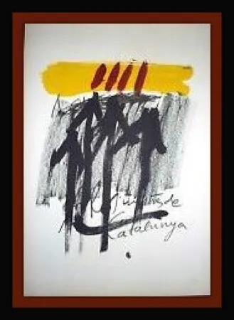 Litografía Tàpies - ELS MESTRES DE CATALUNYA