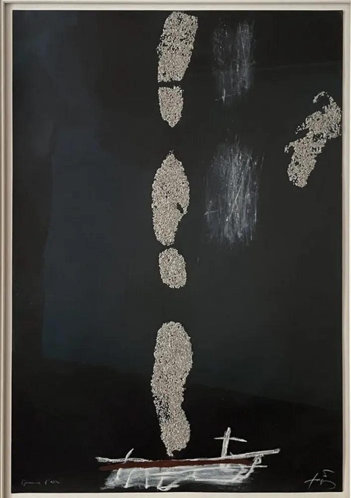 Aguafuerte Tàpies - Empreintes de pas