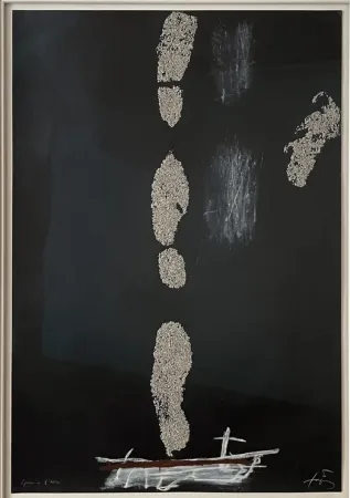 Aguafuerte Tàpies - Empreintes de pas