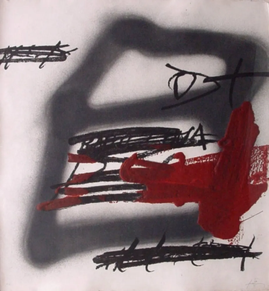 Aguafuerte Tàpies - FORMA OMBREJADA