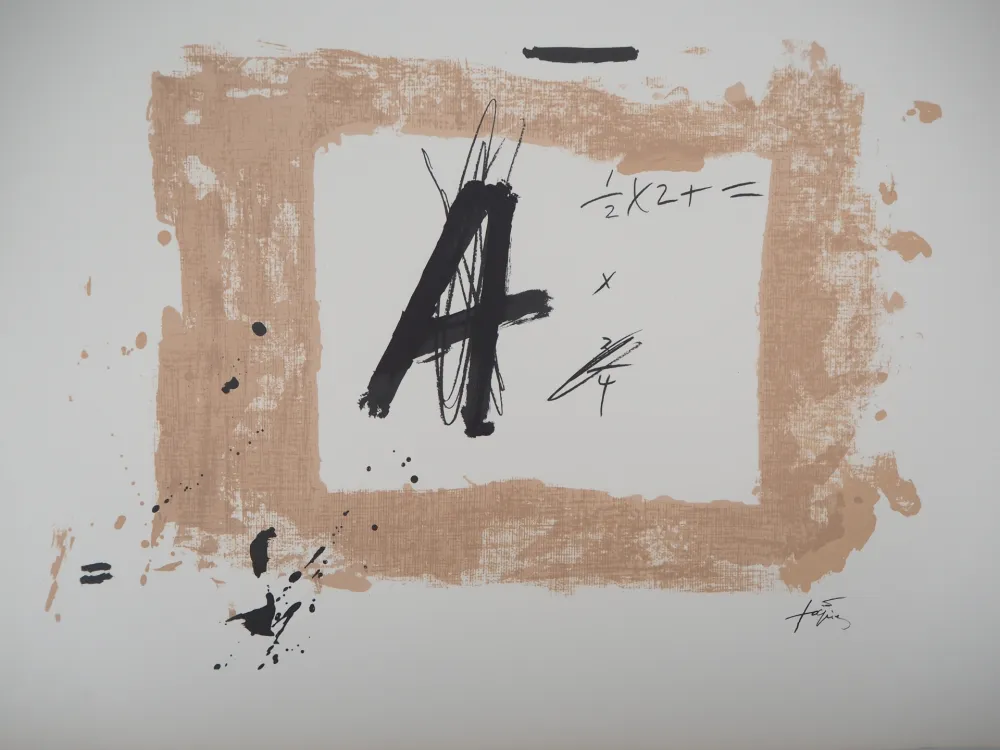 Litografía Tàpies - Formules, Errances mathématiques