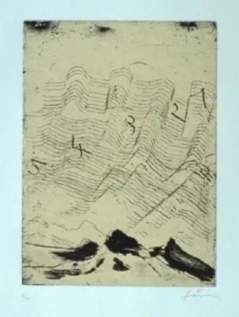 Aguafuerte Y Aguatinta Tàpies - Hommage à Max Ernst