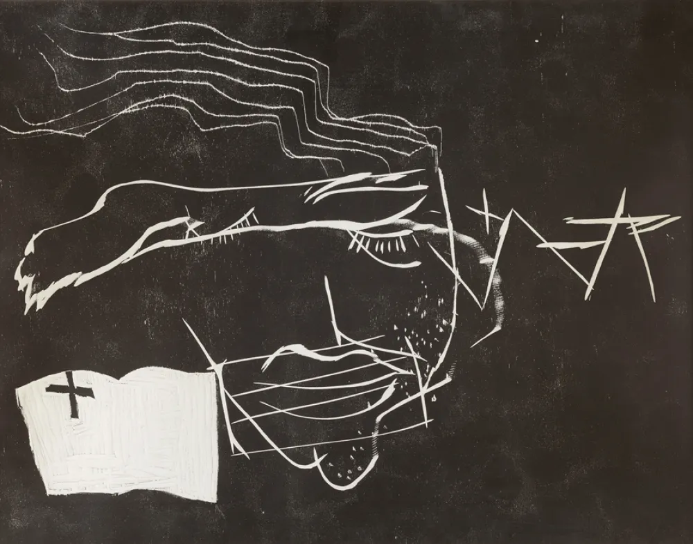 Grabado En Madera Tàpies - Le lecteur