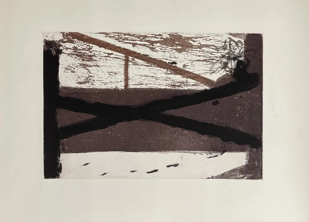 Grabado Tàpies - Le lit