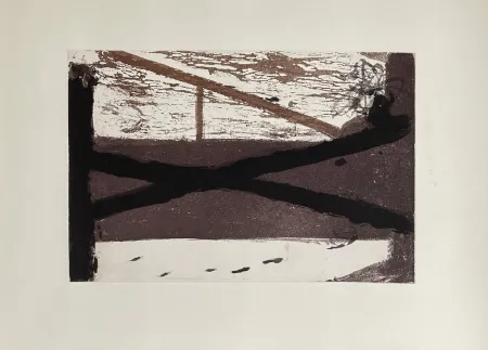 Grabado Tàpies - Le lit