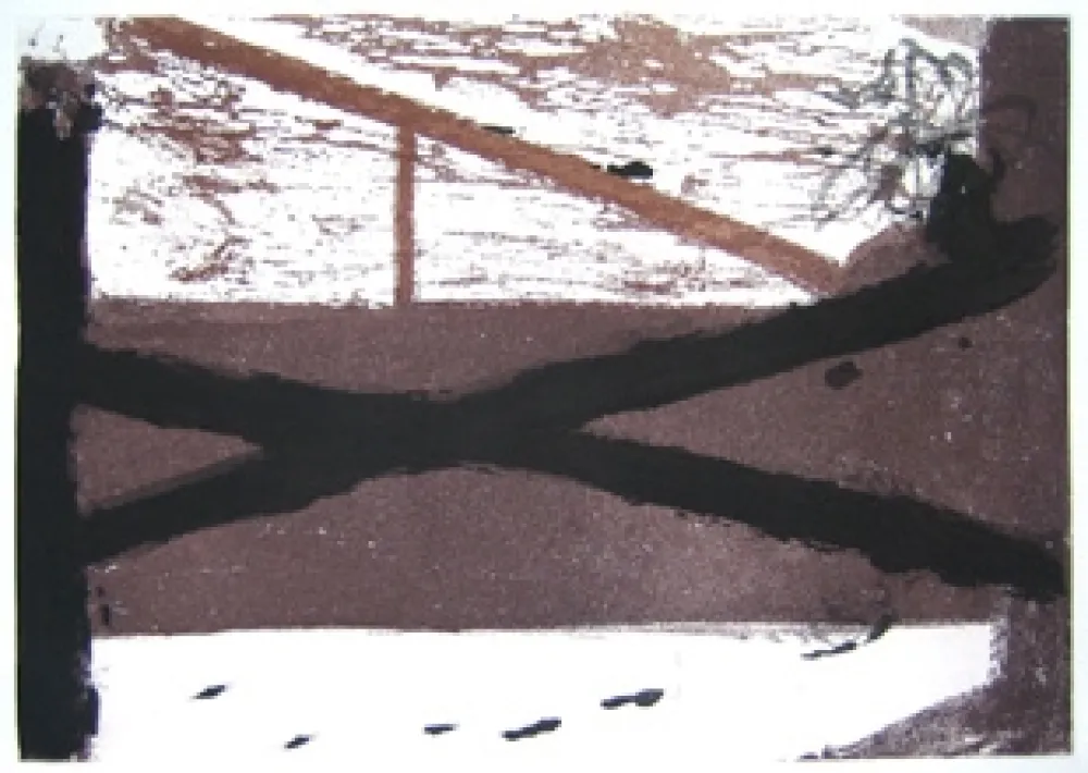 Grabado Tàpies - Le lit