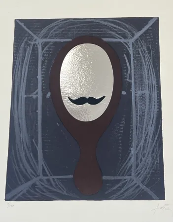 Litografía Tàpies - L'homme au miroir, 1969