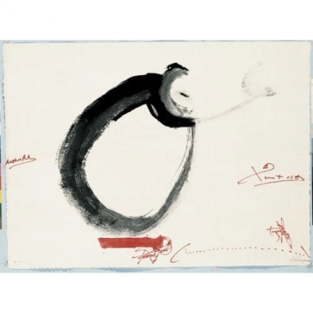 Grabado Tàpies - Lletra O