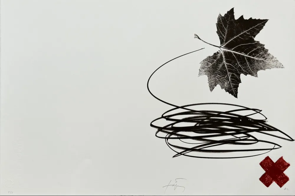 Litografía Tàpies - Neujahrskarte