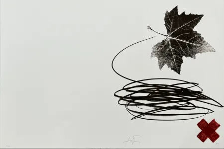 Litografía Tàpies - Neujahrskarte