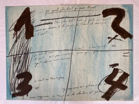 Litografía Tàpies - Placards 