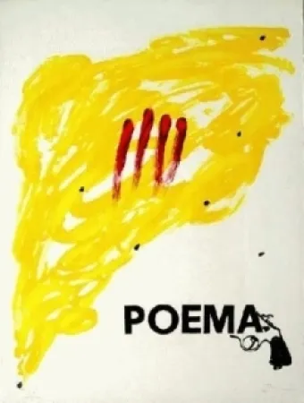 Litografía Tàpies - Poema