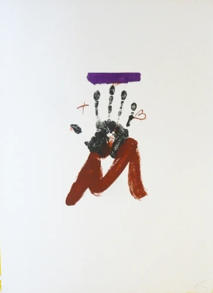 Litografía Tàpies - Poems 2