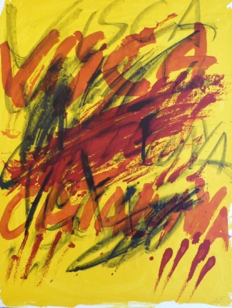 Litografía Tàpies - Poems 6