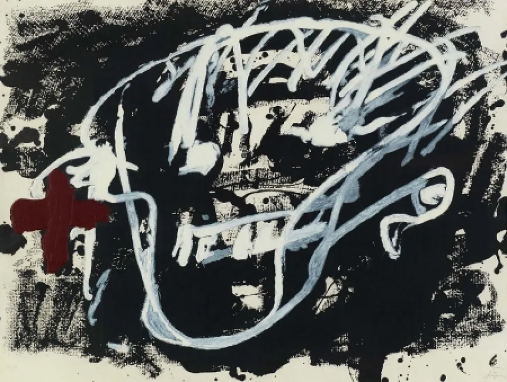 Aguafuerte Y Aguatinta Tàpies - Roig i negre 3