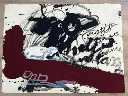 Aguafuerte Y Aguatinta Tàpies - Roig i negre 5