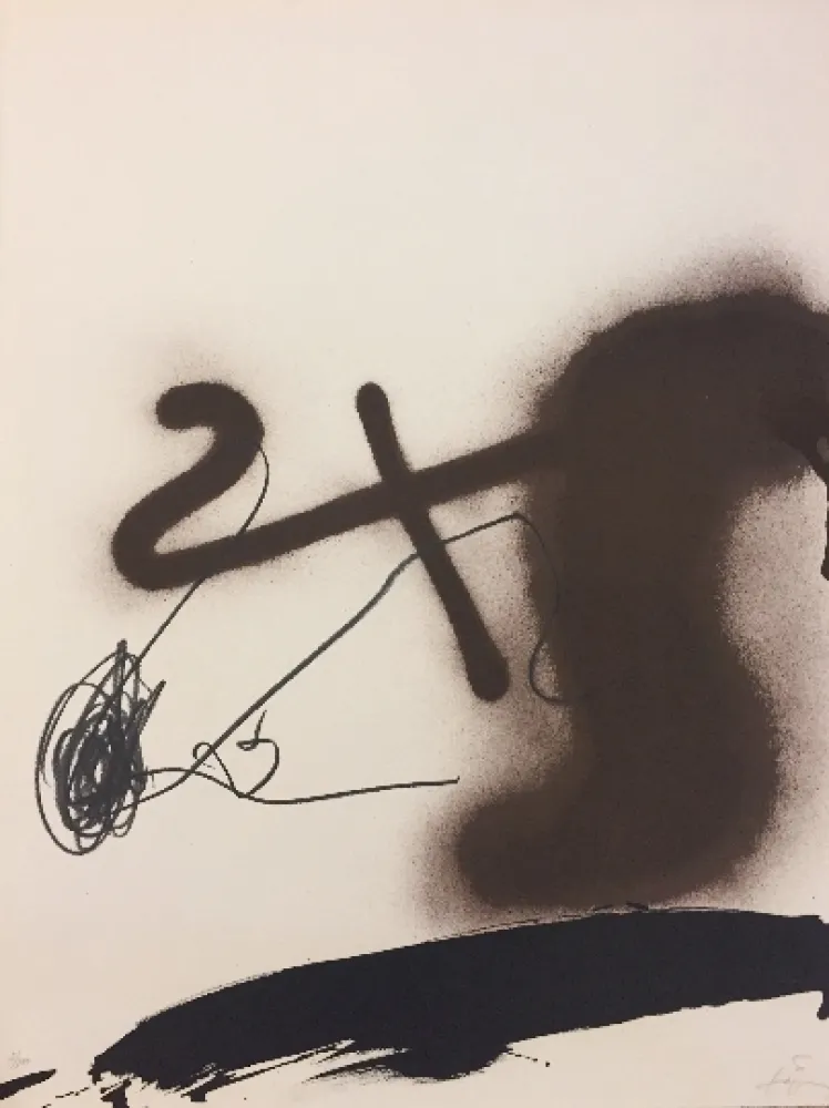 Litografía Tàpies - Sans titre 3