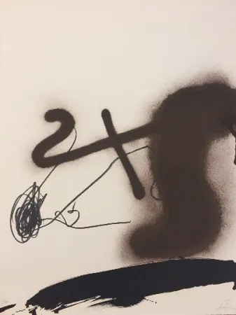 Litografía Tàpies - Sans titre 3