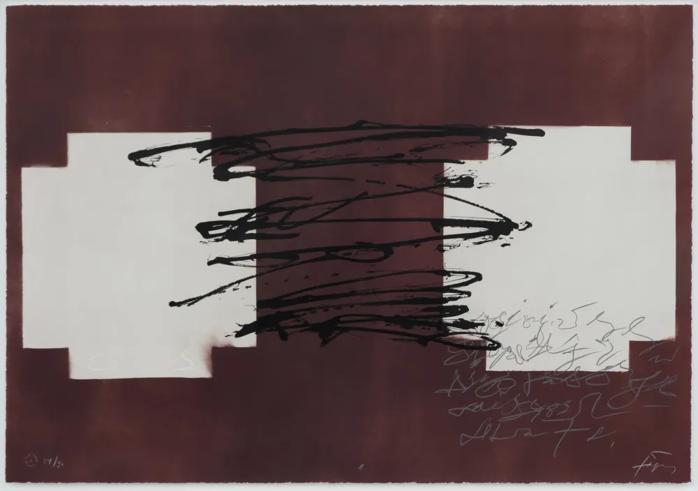 Litografía Tàpies - Suite 63 x 90 (No 8)