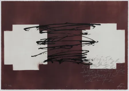 Litografía Tàpies - Suite 63 x 90 (No 8)